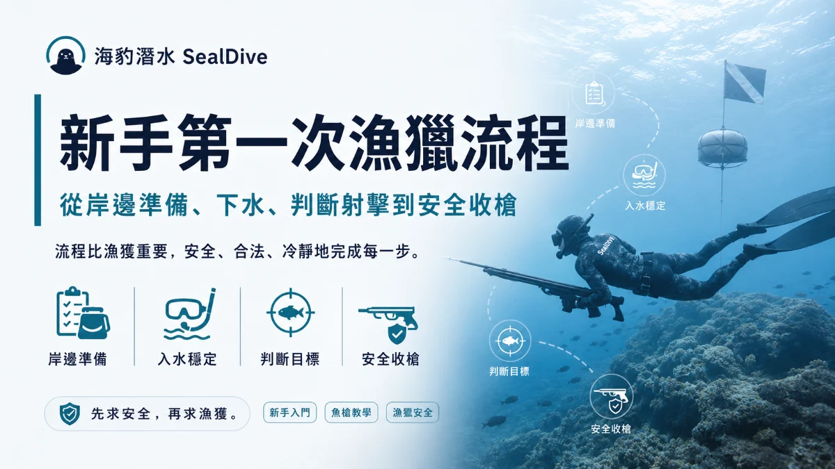 新手第一次漁獵流程｜從岸邊準備、下水、射擊到安全收槍完整教學