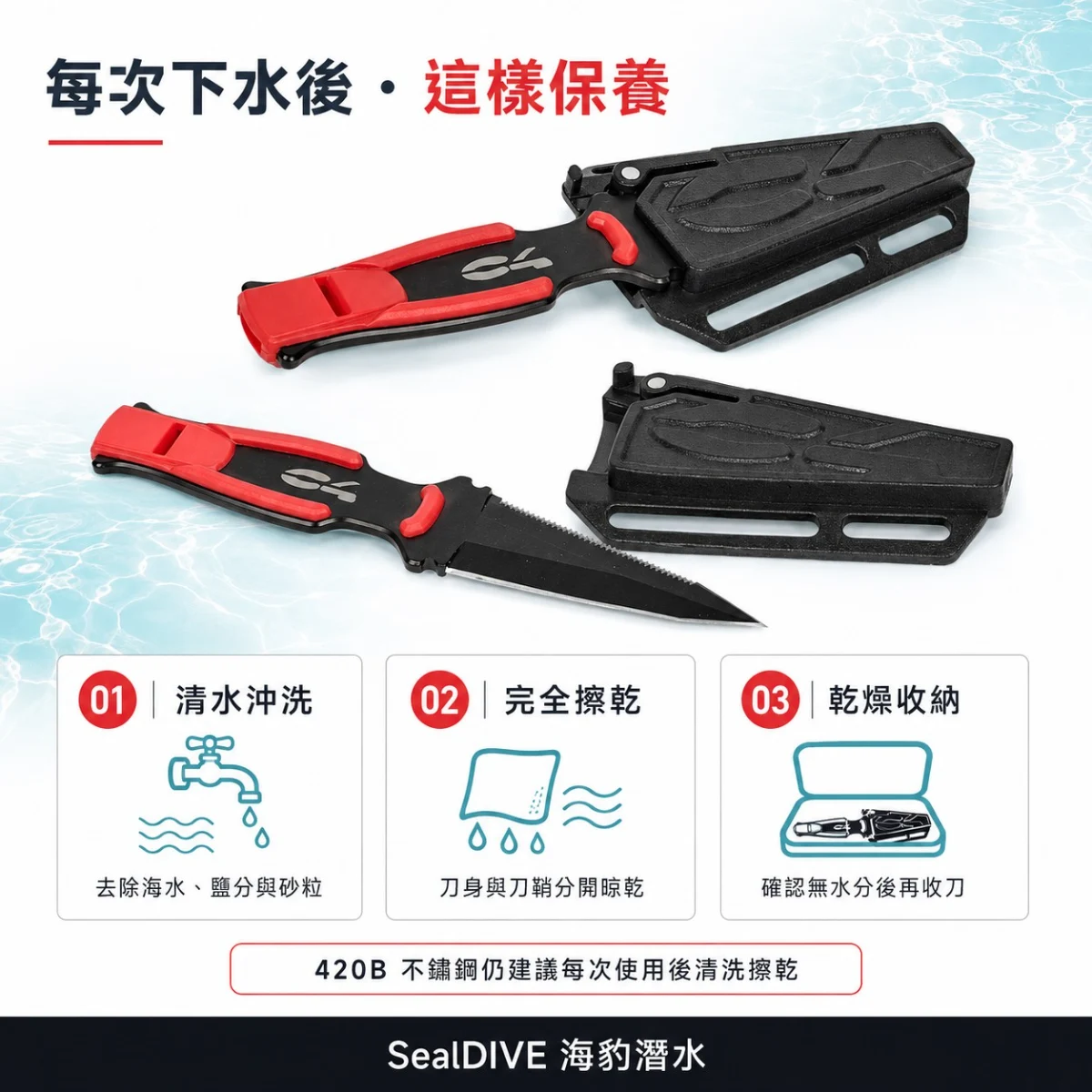 義大利 C4 Knife Ronin Red 紅色浪人潛水刀 口哨刀 商品圖 4
