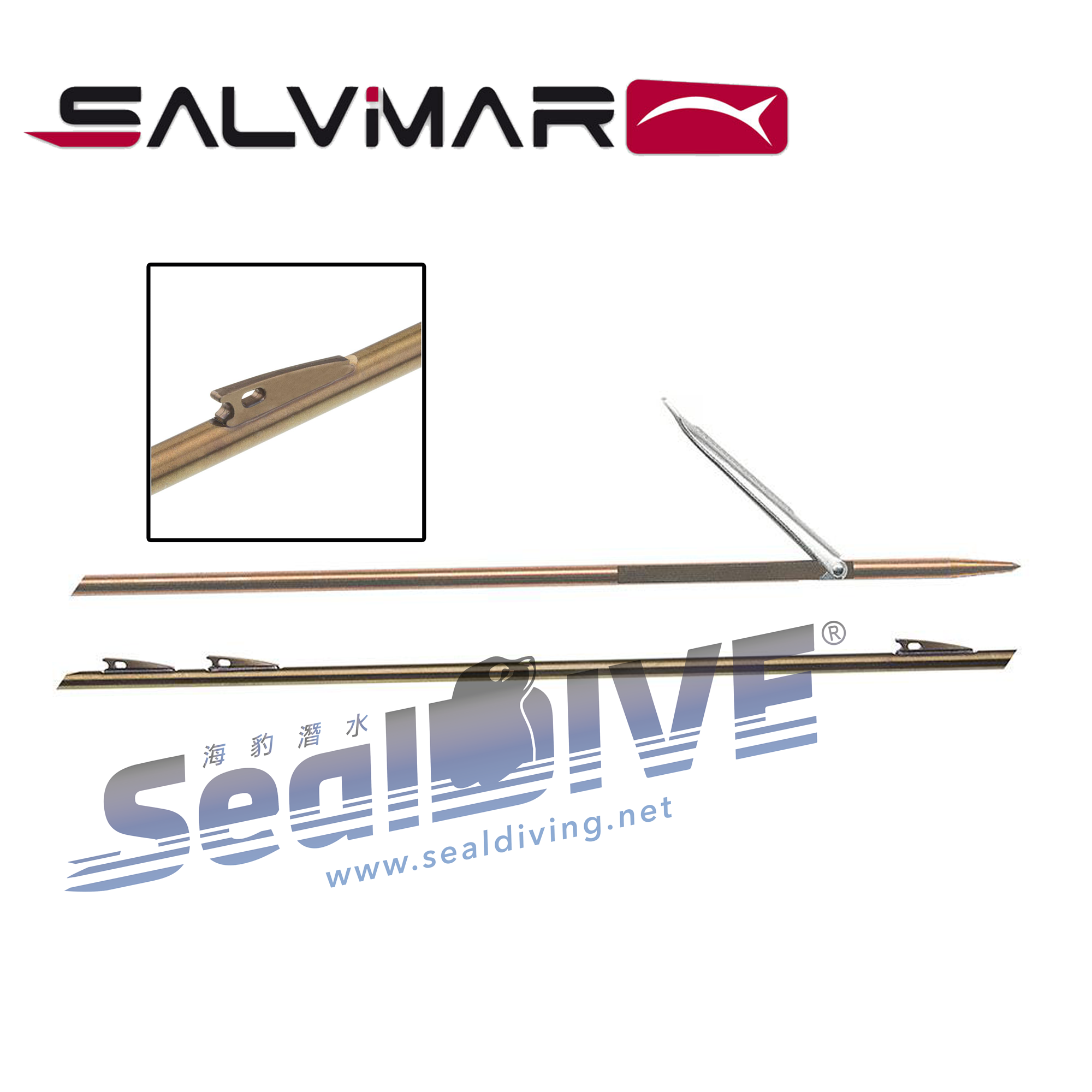 義大利 Salvimar 6.25/6.5mm 大鯊魚鰭高速鏢(倒鉤片朝下) 魚鏢