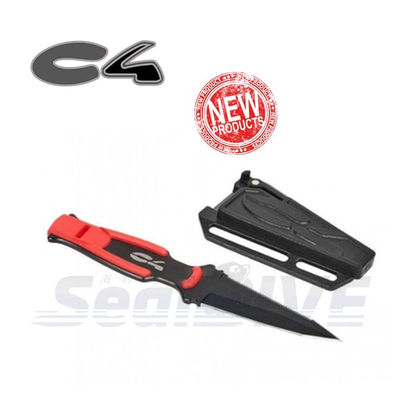 義大利 C4 Knife Ronin Red 紅色浪人潛水刀 口哨刀 商品圖 5